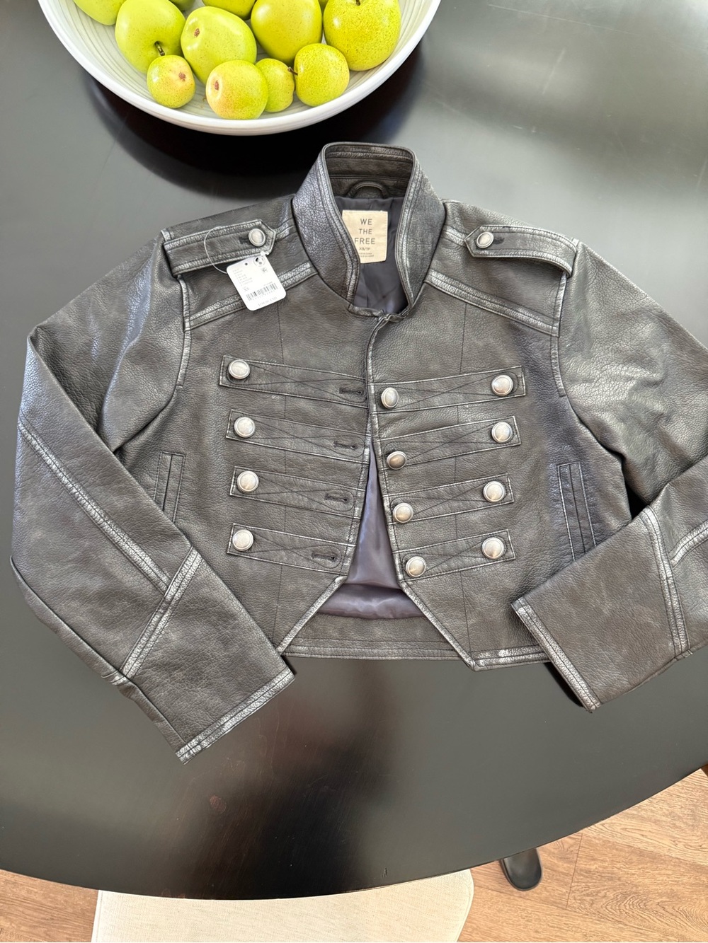 We The Free Ryland Vegan Leather Band Jacket. XS NWT